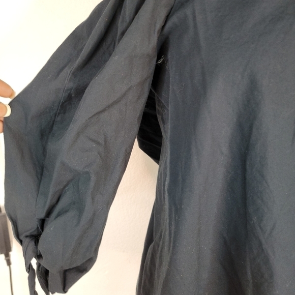 Free People Sz M Show Me Some Shoulder Tunic Top Off Shoulder Black OB481320 - Picture 2 of 5